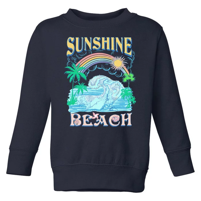 Vintage Summer Time Sunshine Beach Toddler Sweatshirt