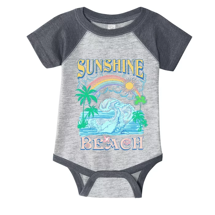 Vintage Summer Time Sunshine Beach Infant Baby Jersey Bodysuit