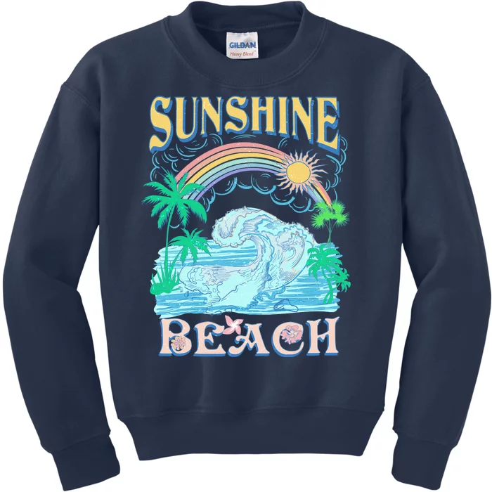 Vintage Summer Time Sunshine Beach Kids Sweatshirt