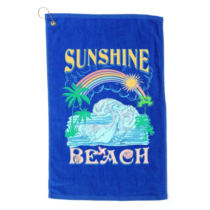 Vintage Summer Time Sunshine Beach Platinum Collection Golf Towel