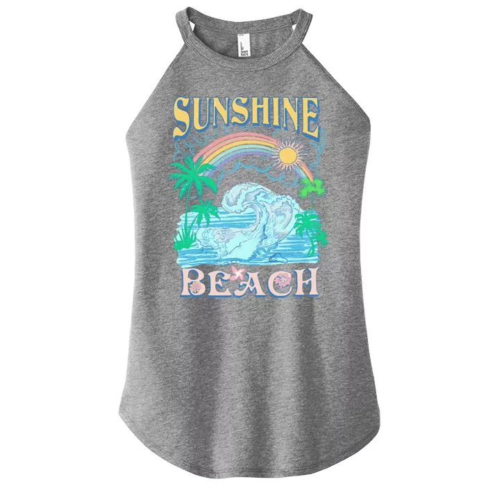 Vintage Summer Time Sunshine Beach Women’s Perfect Tri Rocker Tank