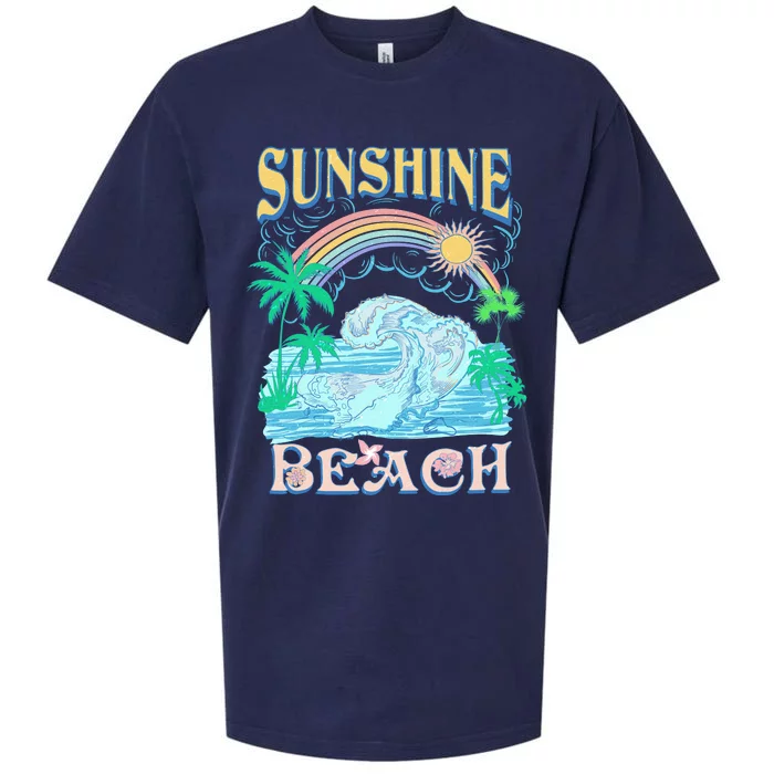 Vintage Summer Time Sunshine Beach Sueded Cloud Jersey T-Shirt