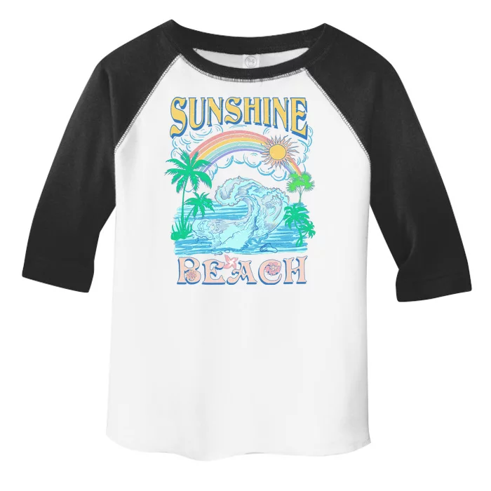 Vintage Summer Time Sunshine Beach Toddler Fine Jersey T-Shirt