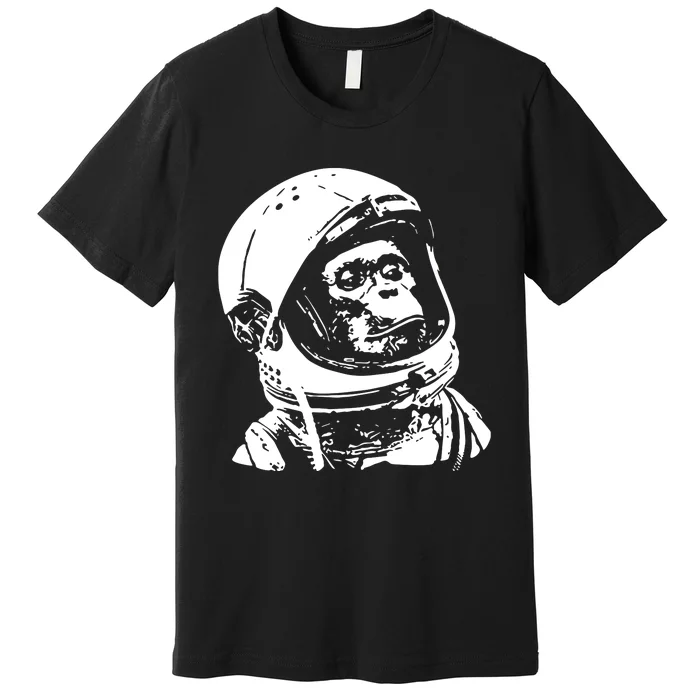 Vintage Space Travel Astronaut Monkey Premium T-Shirt