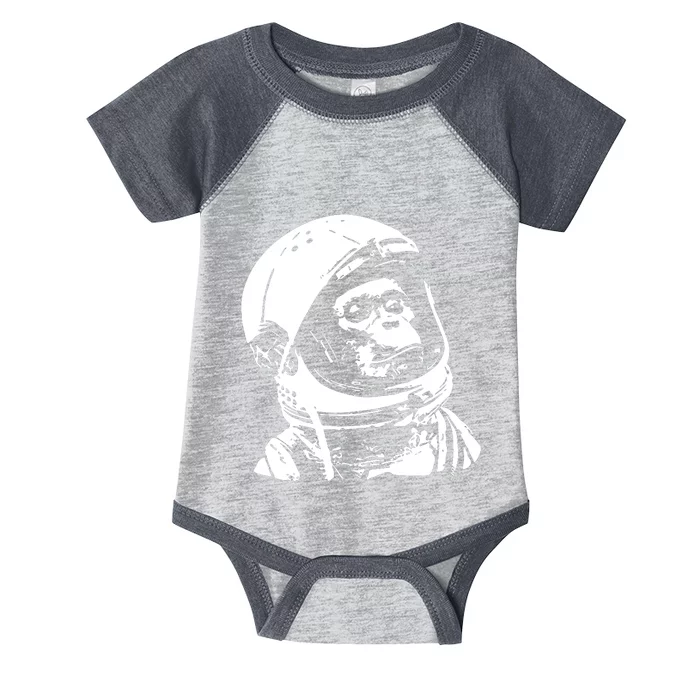 Vintage Space Travel Astronaut Monkey Infant Baby Jersey Bodysuit