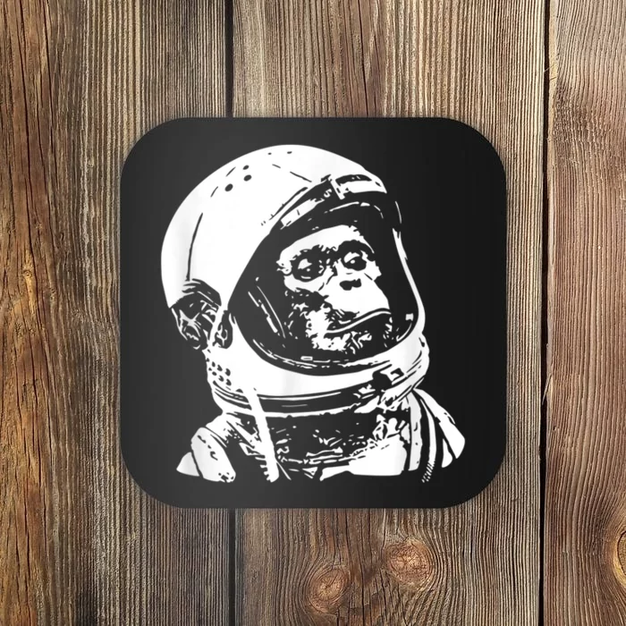 Vintage Space Travel Astronaut Monkey Coaster