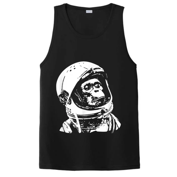 Vintage Space Travel Astronaut Monkey Performance Tank