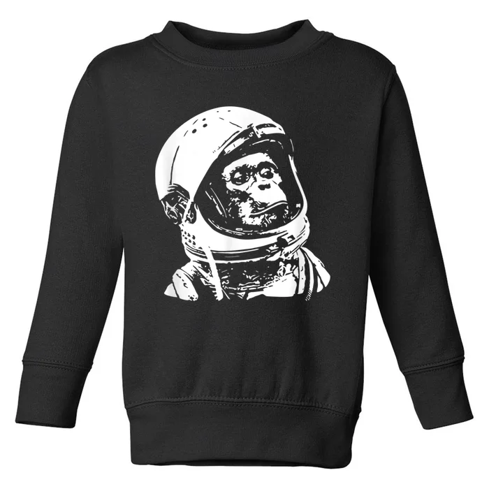 Vintage Space Travel Astronaut Monkey Toddler Sweatshirt