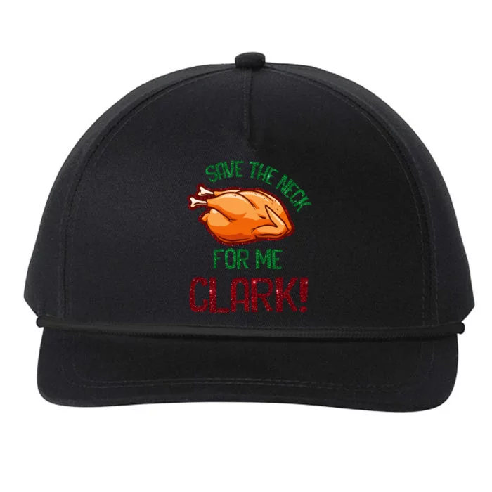 Vintage Save The Neck For Me Clark Christmas Thanksgiving Snapback Five-Panel Rope Hat