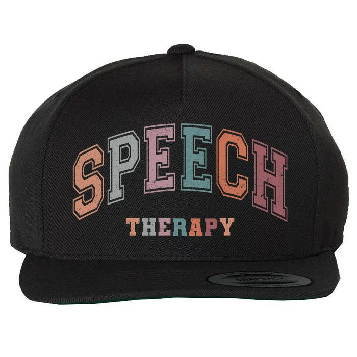 Vintage Speech Therapy Slp Speech Language Pathologist Team Wool Snapback Cap