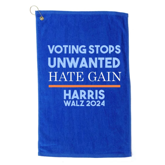 Voting Stops Unwanted Hate Gain Harris Campaign Platinum Collection Golf Towel