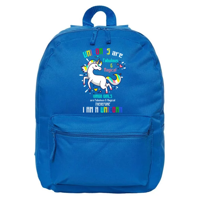 Virgo Sign Unicorns Virgo Are Fabulous Birthday Gift 16 in Basic Backpack