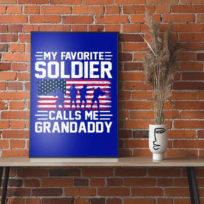 Vintage Style Usa Flag Soldier Grandaddy Army Father's Day Gift Poster