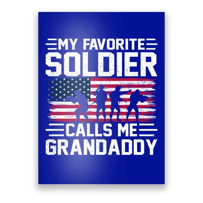 Vintage Style Usa Flag Soldier Grandaddy Army Father's Day Gift Poster