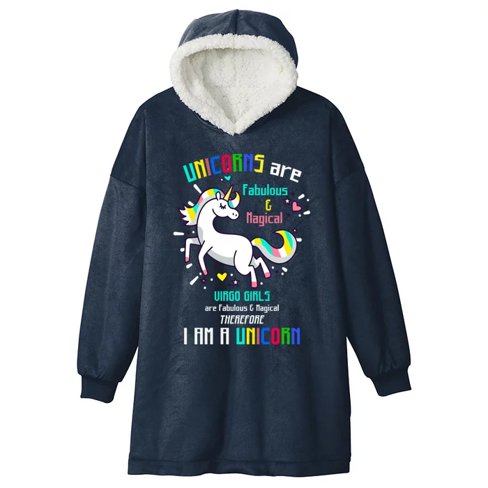 Virgo Sign Unicorns Virgo Are Fabulous Birthday Meaningful Gift Hooded Wearable Blanket