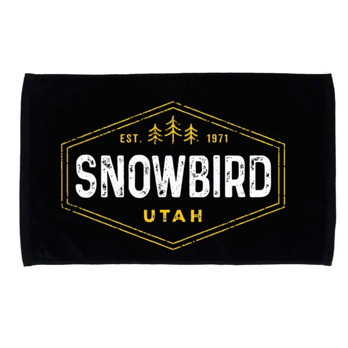 Vintage Snowbird Ut Hexagon Badge Utah Snow Ski Souvenir Microfiber Hand Towel