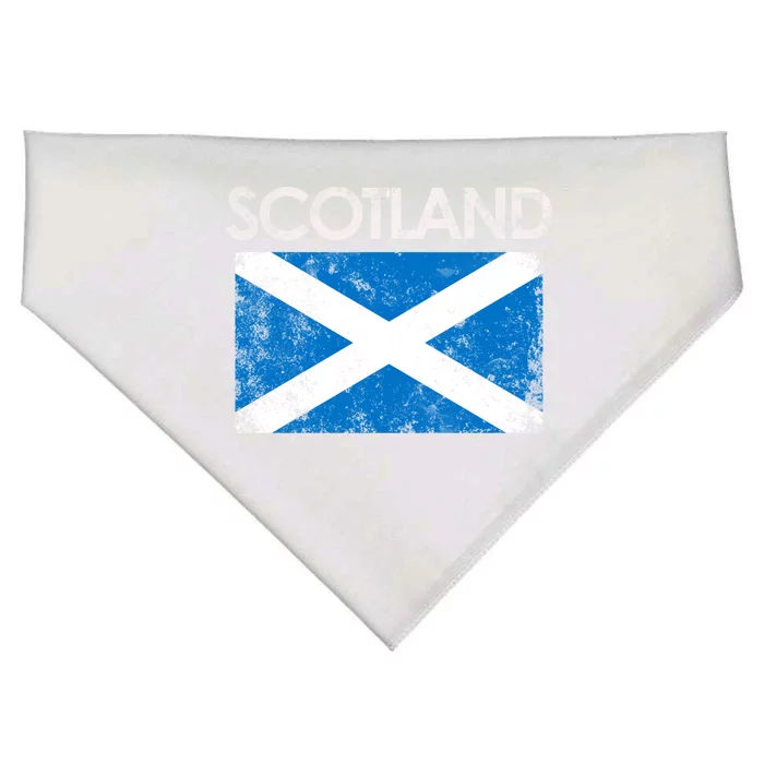 Vintage Scotland Uk Scottish Flag Pride Gift USA-Made Doggie Bandana