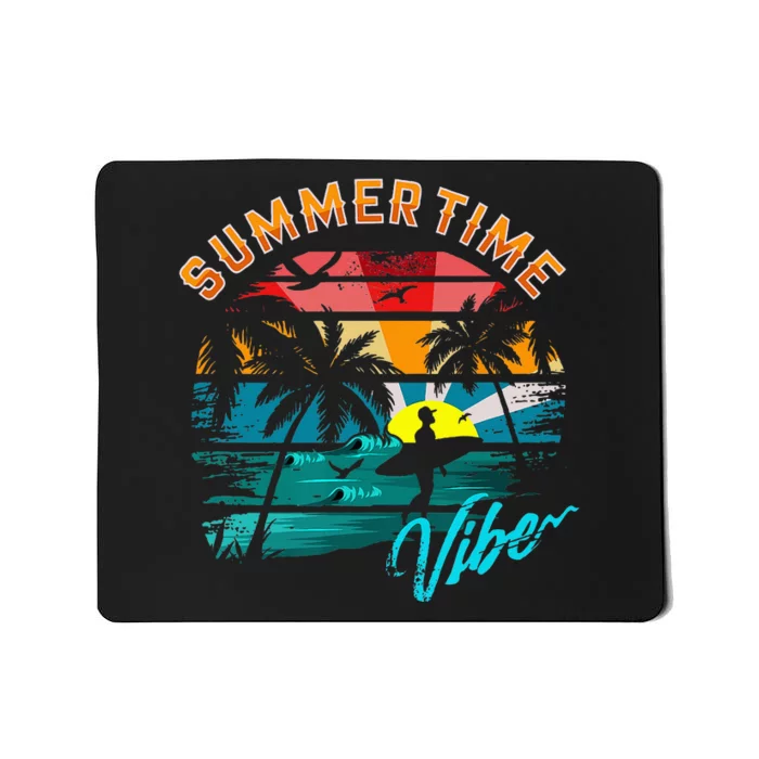 Vintage Summer Vibes Retro Summertime Mousepad