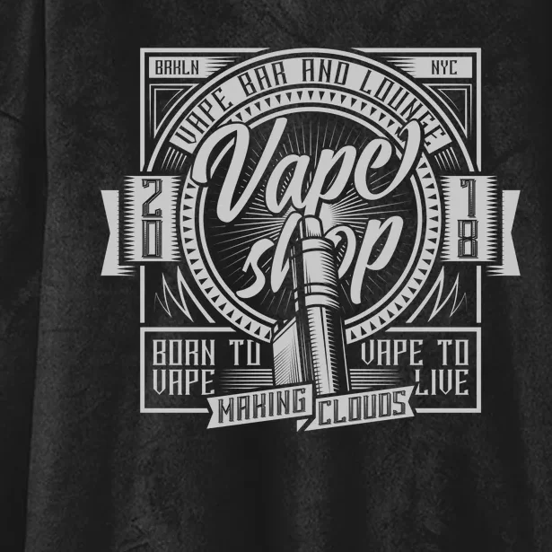 Vape Shop Hooded Wearable Blanket