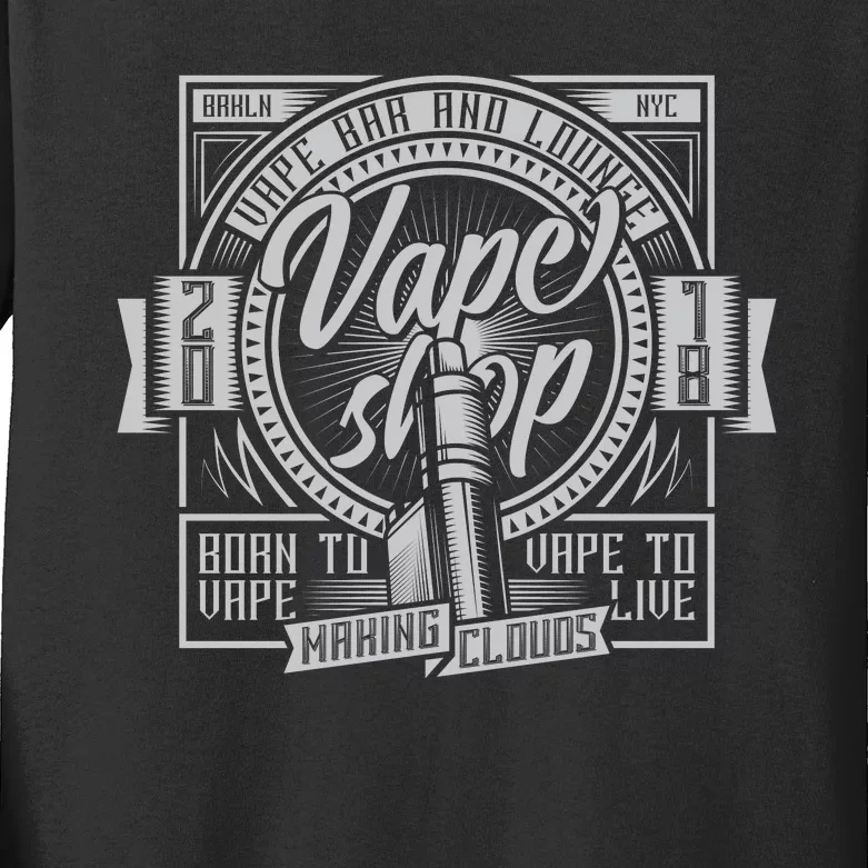 Vape Shop Kids Long Sleeve Shirt