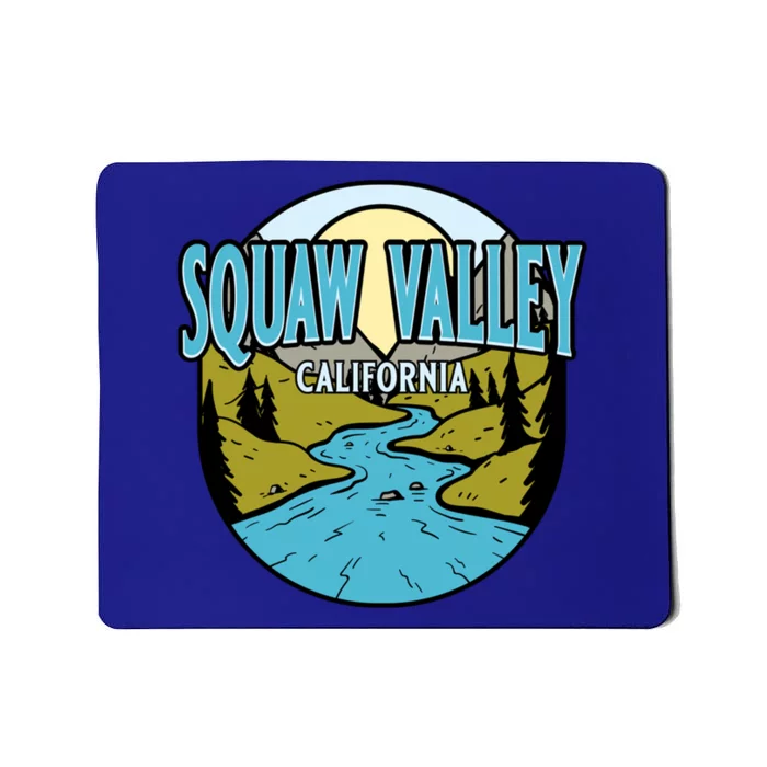 Vintage Squaw Valley California River Valley Souvenir Print Funny Gift Mousepad