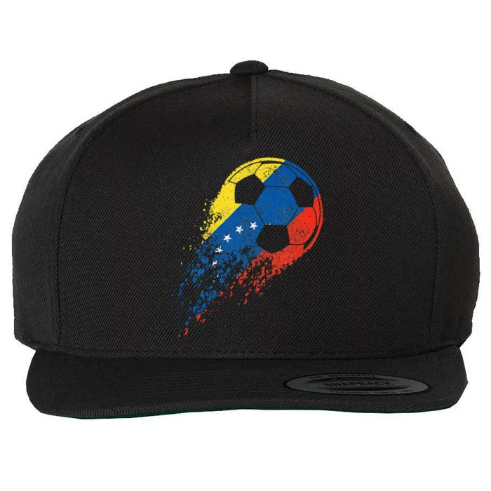 Venezuela Soccer Venezuelan Flag Pride Soccer Player Wool Snapback Cap