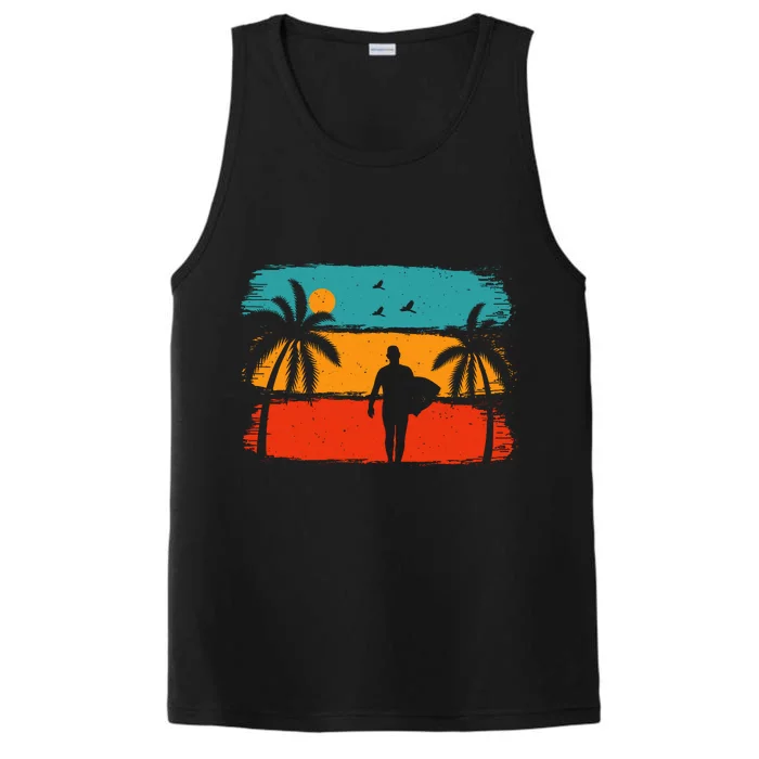 Vintage Summer Vibes Print Performance Tank