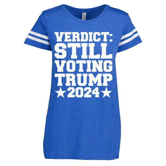 Verdict Still Voting Trump 2024 Ny Trial Maga Trump Voter Enza Ladies Jersey Football T-Shirt