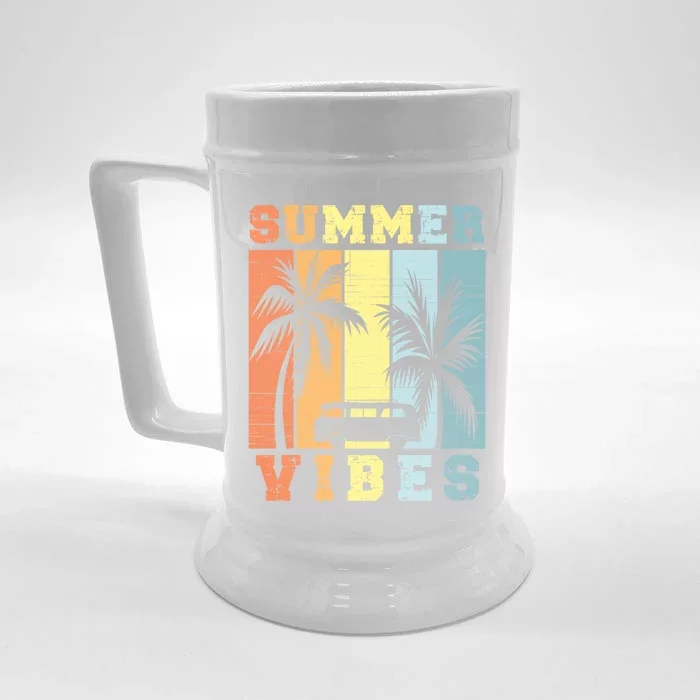 Vacation Summer Vibes Retro Vintage Oh Hey Vacay Gift Front & Back Beer Stein