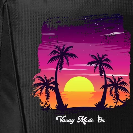 Vintage Sunset Vacay Mode: On Summer Beach Gift City Backpack