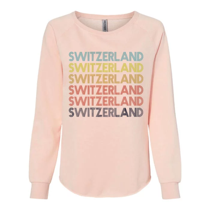 Vintage Switzerland Womens California Wash Sweatshirt