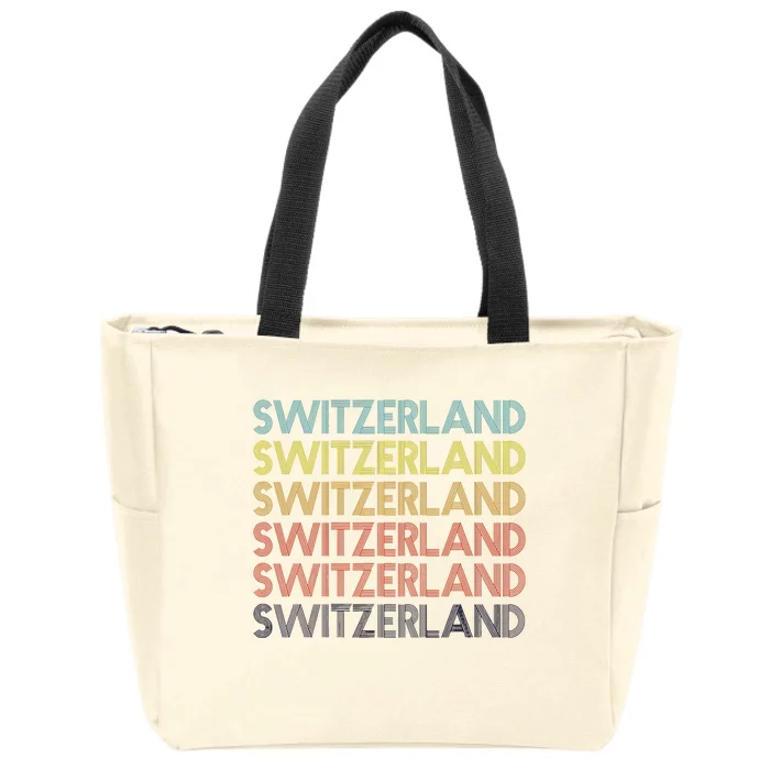 Vintage Switzerland Zip Tote Bag