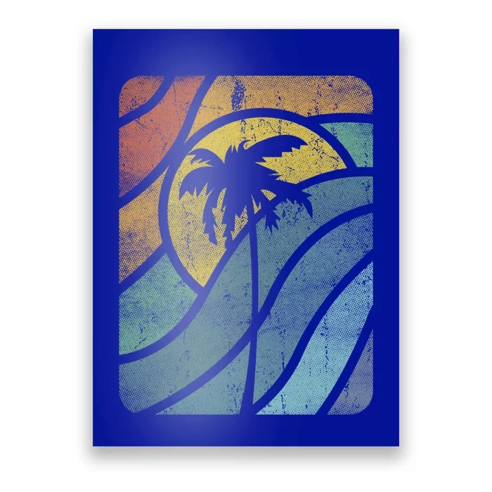 Vintage Summer Vacation Vibes Tee Sunset Sunrise Palms Vacay Great Gift Poster