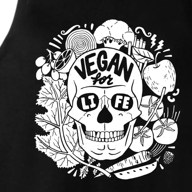 Vegan Skull Ladies Tri-Blend Wicking Tank