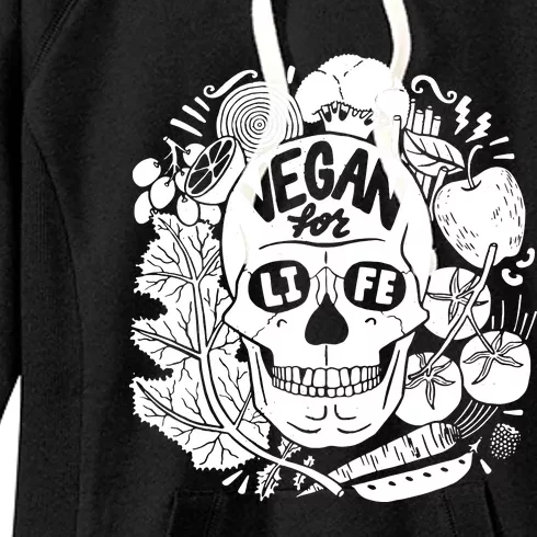 Vegan Skull Women's Fleece Hoodie