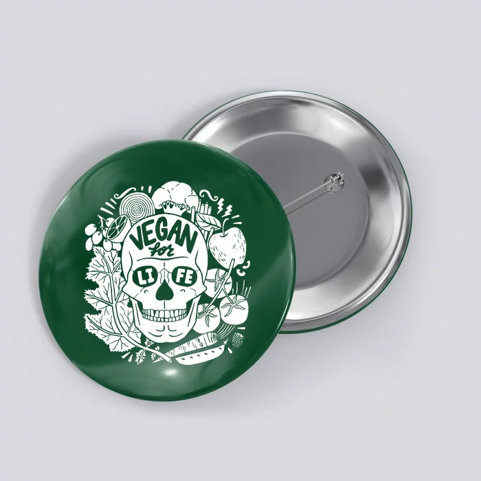 Vegan Skull Button