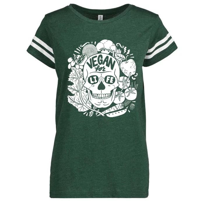 Vegan Skull Enza Ladies Jersey Football T-Shirt