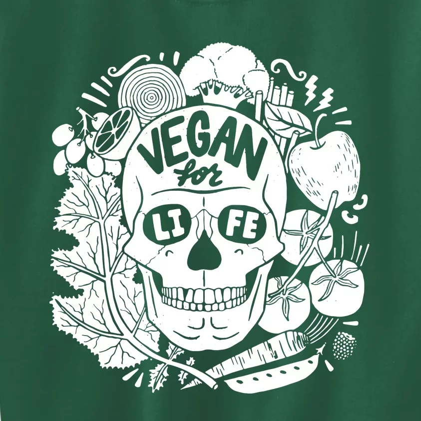 Vegan Skull Kids Sweatshirt