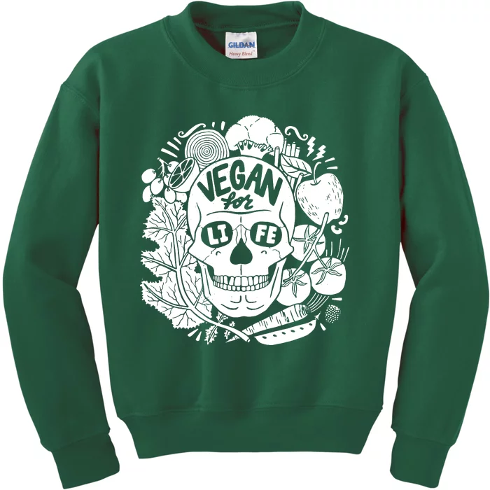 Vegan Skull Kids Sweatshirt