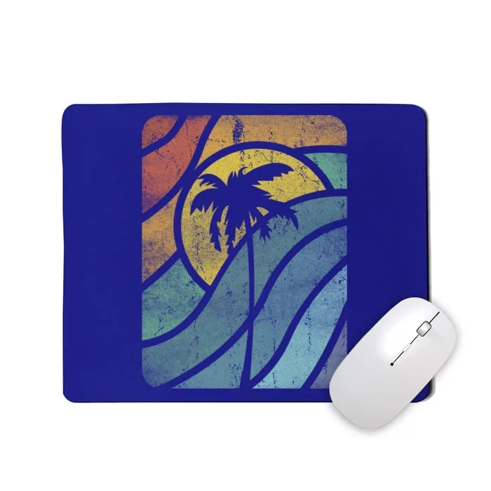 Vintage Summer Vacation Vibes Tee Sunset Sunrise Palms Vacay Gift Mousepad