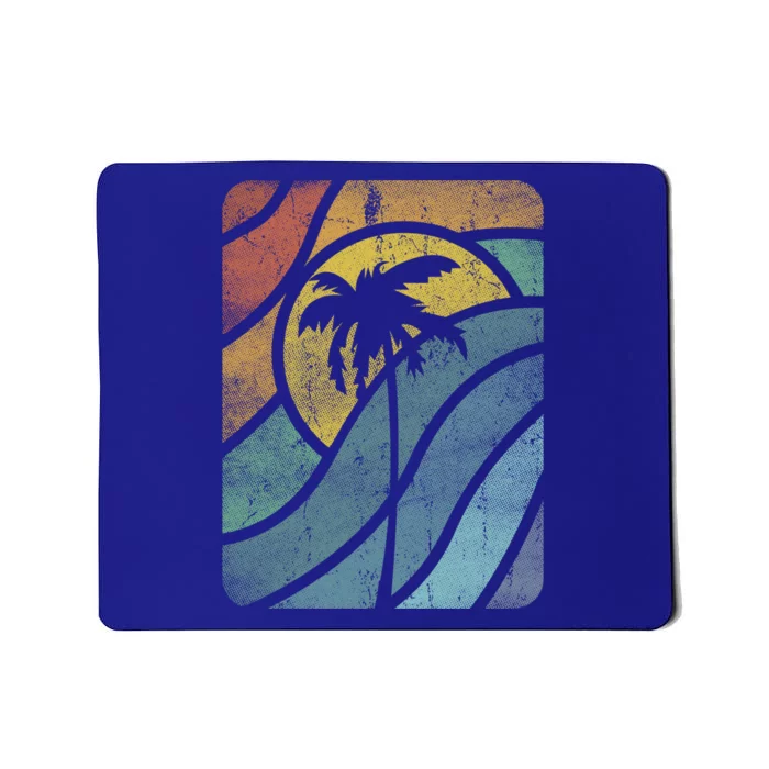 Vintage Summer Vacation Vibes Tee Sunset Sunrise Palms Vacay Gift Mousepad