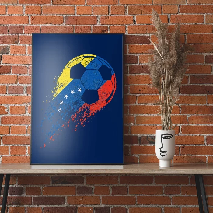 Venezuela Soccer Venezuelan Flag Pride Soccer Player Poster