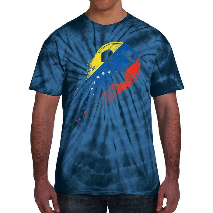 Venezuela Soccer Venezuelan Flag Pride Soccer Player Tie-Dye T-Shirt