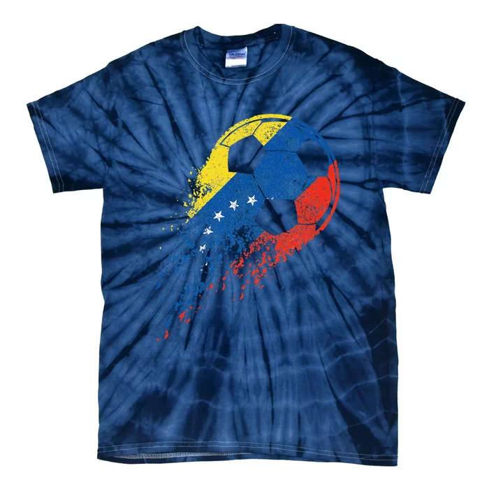 Venezuela Soccer Venezuelan Flag Pride Soccer Player Tie-Dye T-Shirt