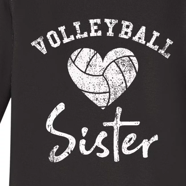 Volleyball Sister Baby Long Sleeve Bodysuit