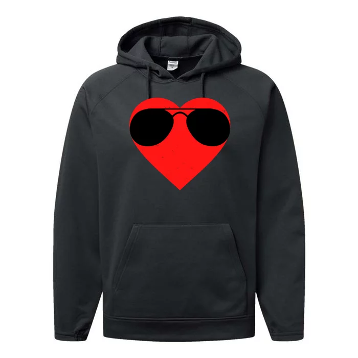 Valentines Shades Performance Fleece Hoodie