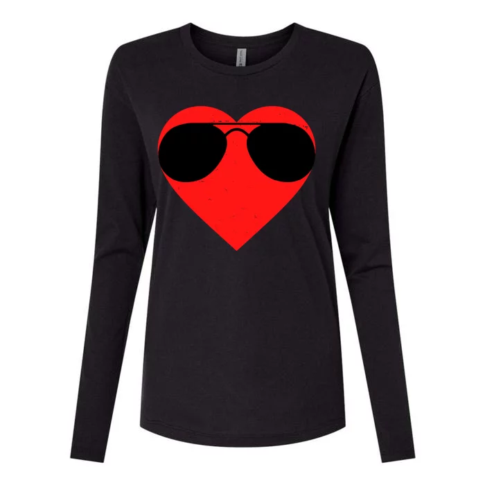 Valentines Shades Womens Cotton Relaxed Long Sleeve T-Shirt