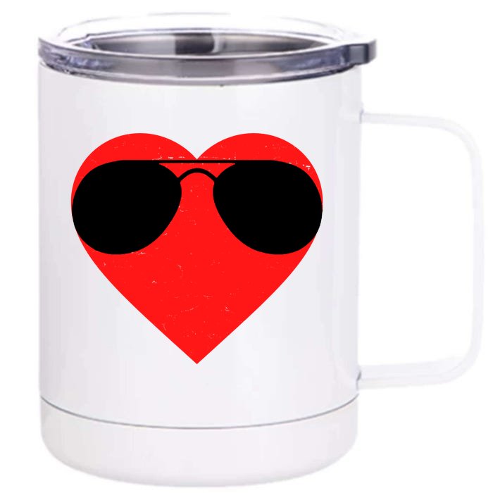 Valentines Shades Front & Back 12oz Stainless Steel Tumbler Cup