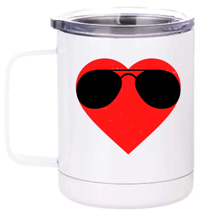 Valentines Shades Front & Back 12oz Stainless Steel Tumbler Cup