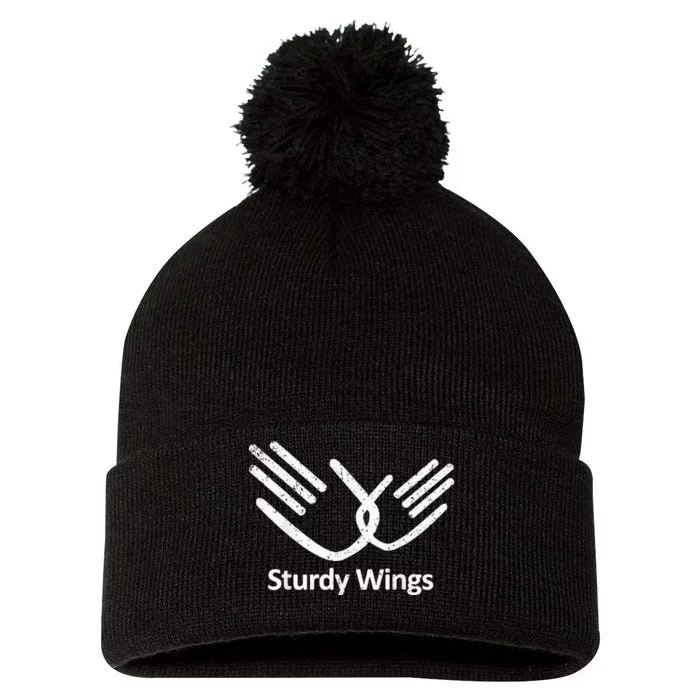 Vintage Sturdy Wings Pom Pom 12in Knit Beanie